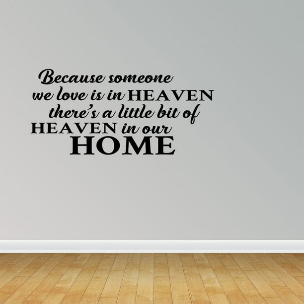 Memorial vinyl sticker Because someone we Love is in Heaven Sticker for Candle